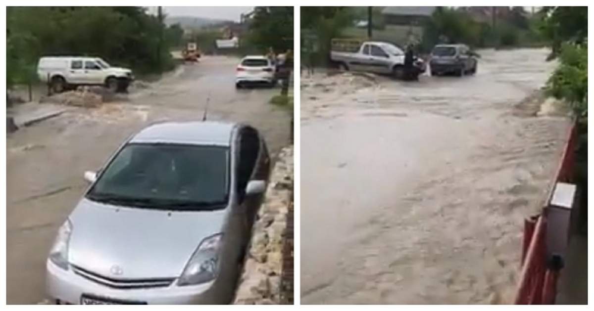 Imagini de coșmar în Vâlcea, după ploile torențiale violente! Furtuna a produs inundații care au măturat totul în cale. VIDEO