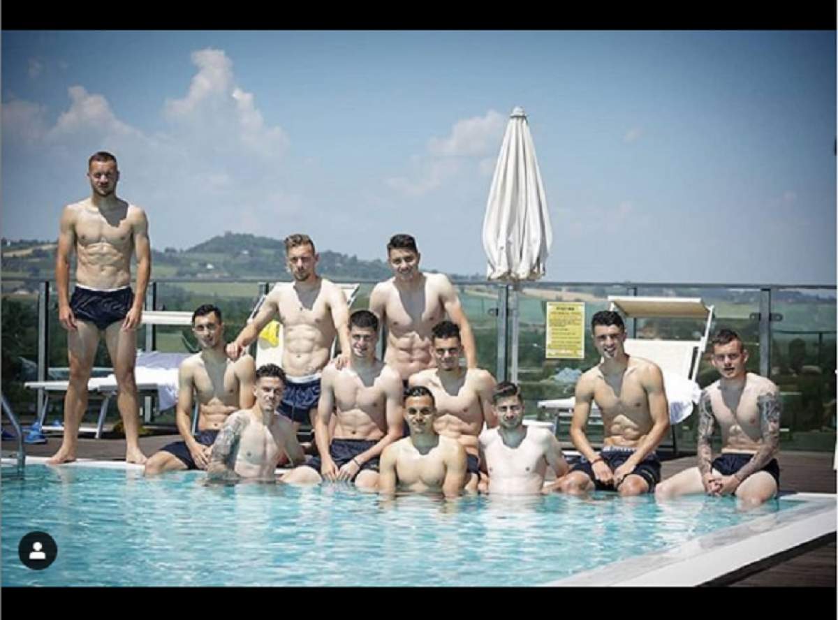 "Triumfătorii" din meciul cu Croaţia s-au tras în poză la piscină! Totuşi, un amănunt surprinde