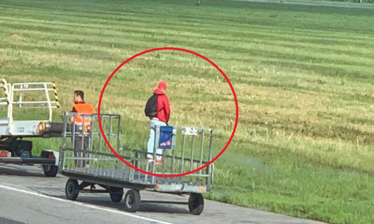 Scene revoltătoare în plină zi Un bărbat și-a făcut nevoile pe pista aeroportului Otopeni