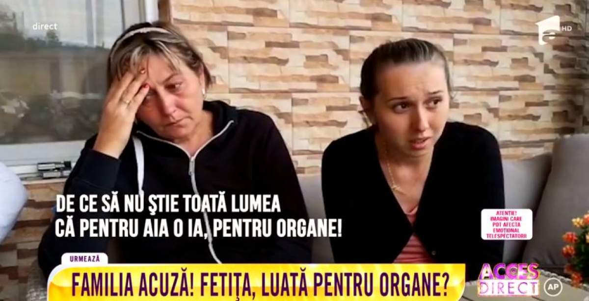 Familia care a crescut-o pe fetiţa săltată de mascaţi în Baia de Aramă confirmă că aceasta a fost înfiată pentru organe
