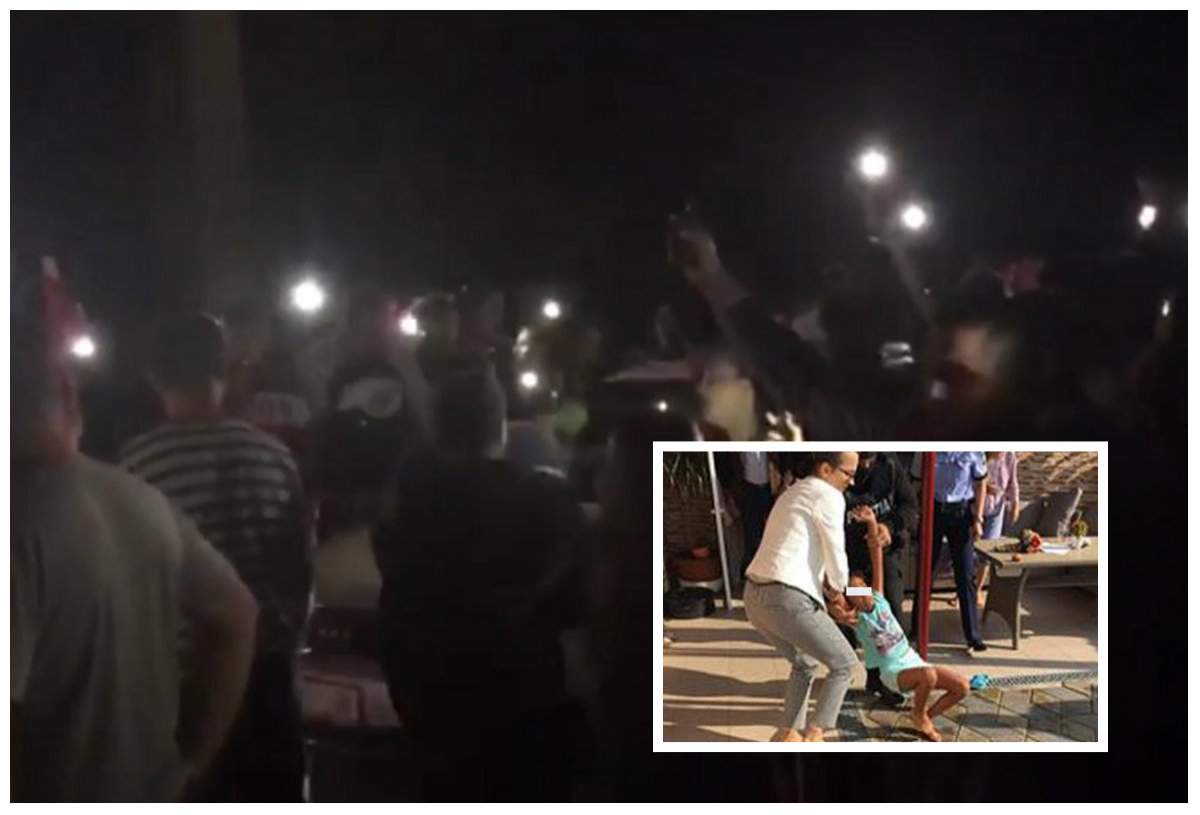 Protest în noapte pentru Sorina, fetița luată pe sus de la Baia de Aramă. Oamenii au ieșit în stradă. VIDEO