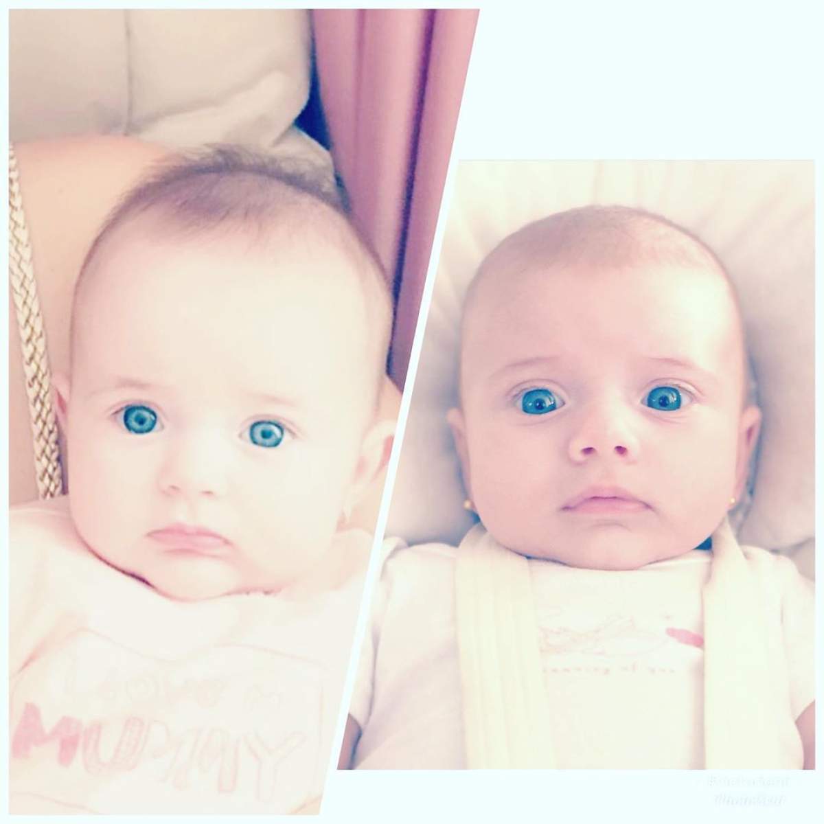 Seamănă ca picăturile de apă! Mezina Gabrielei Cristea arată exact ca sora ei, la 3 luni. FOTO