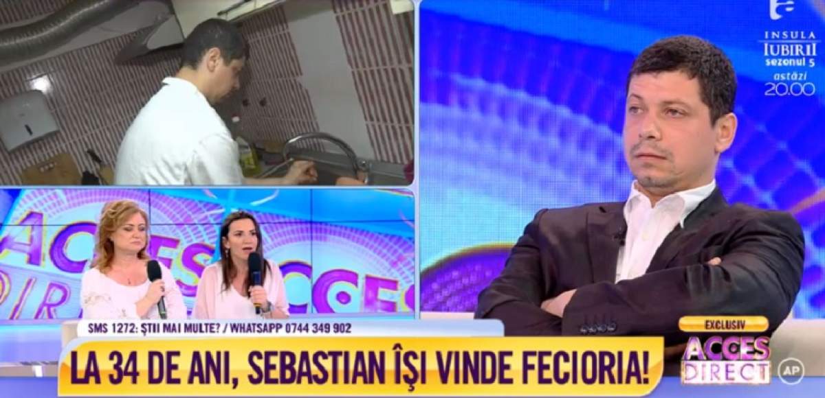 Femeile vor să-l facă bărbat pe Sebastian, feciorul de 34 de ani! Ce bani au oferit Irina şi Elena, în direct. VIDEO