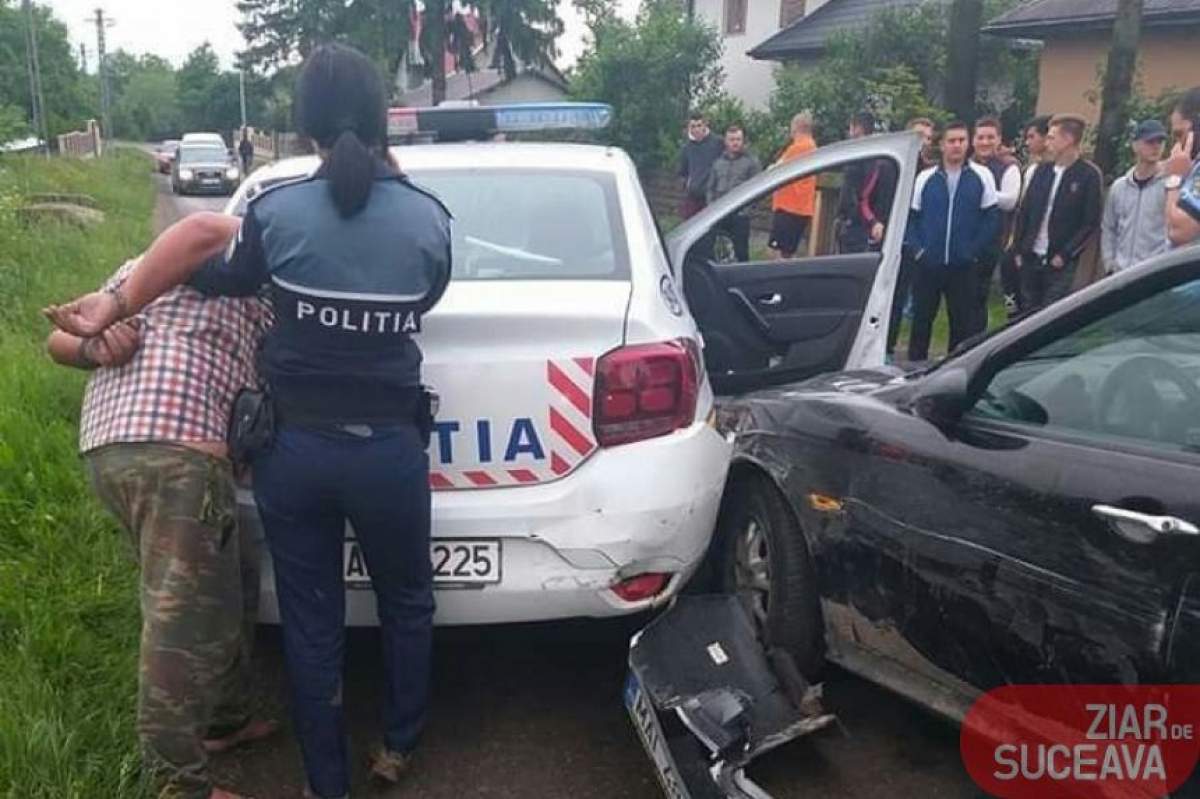 Focuri de armă trase de poliţişti în Suceava pentru prinderea unui urmărit. L-au capturat după 25 de kilometri