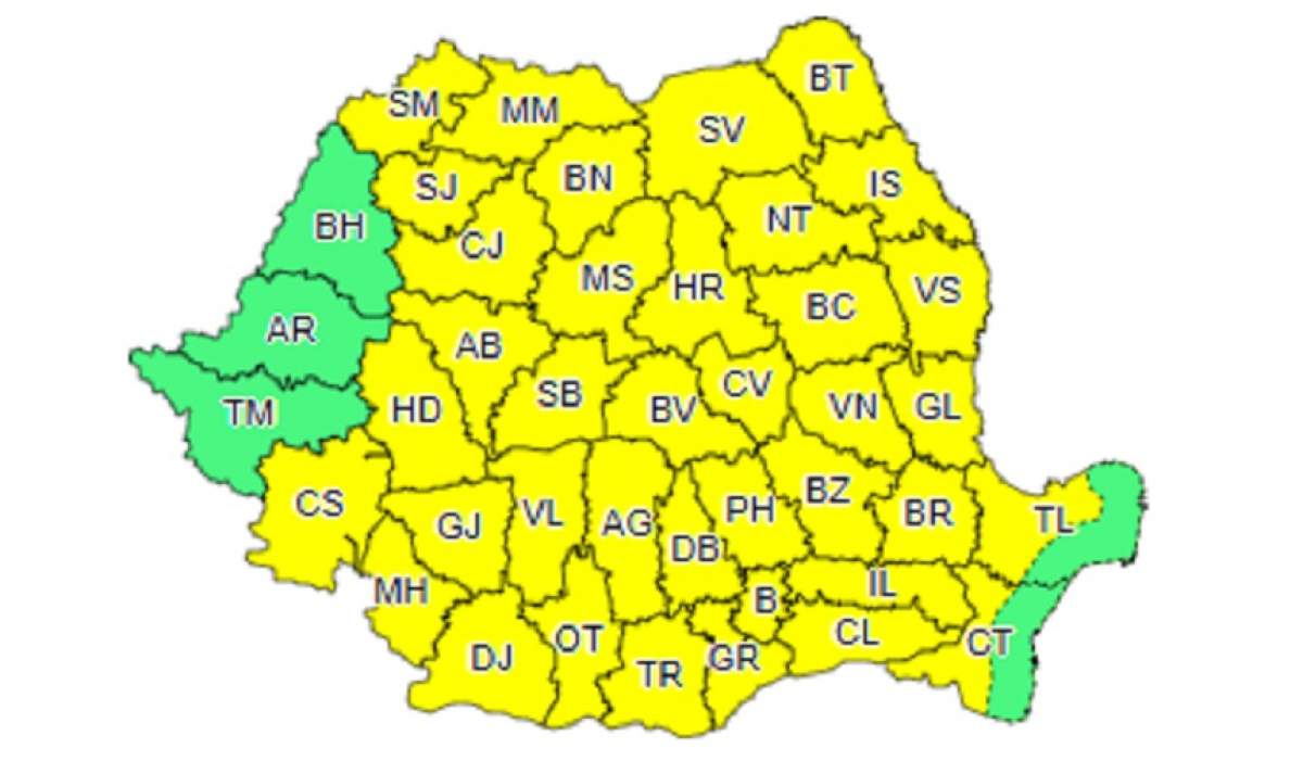 UPDATE: Informare meteo de ploi puternice, valabilă până joi! ANM anunţă vijelii şi grindină