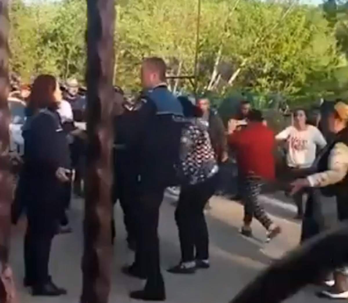 Poliţistă însărcinată, luată la bătaie într-un scandal din Argeş / VIDEO