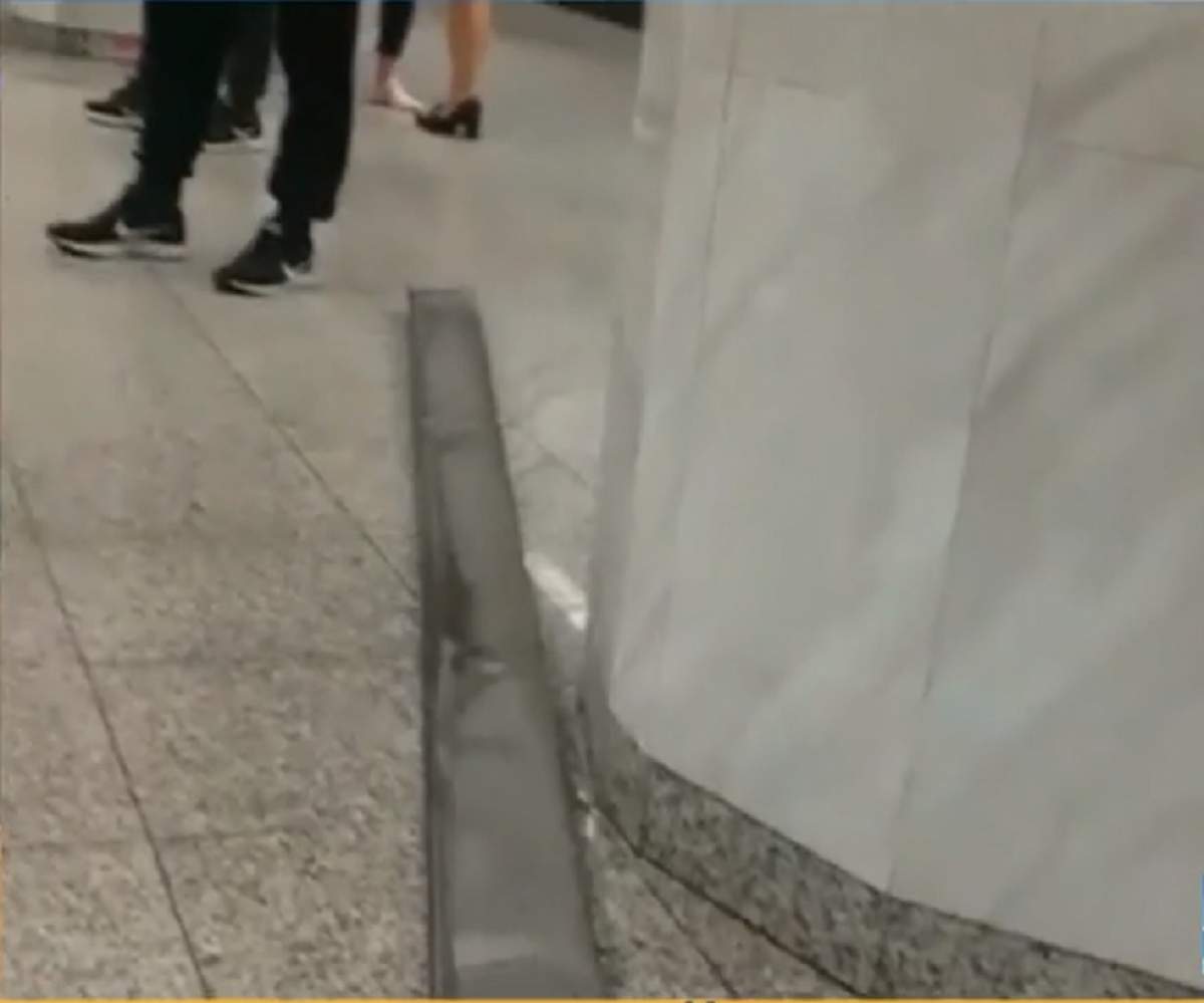 Momente de panică la metrou, în staţia 1 Mai! O bucată de tablă din plafon s-a desprins şi a fost proiectată pe peron