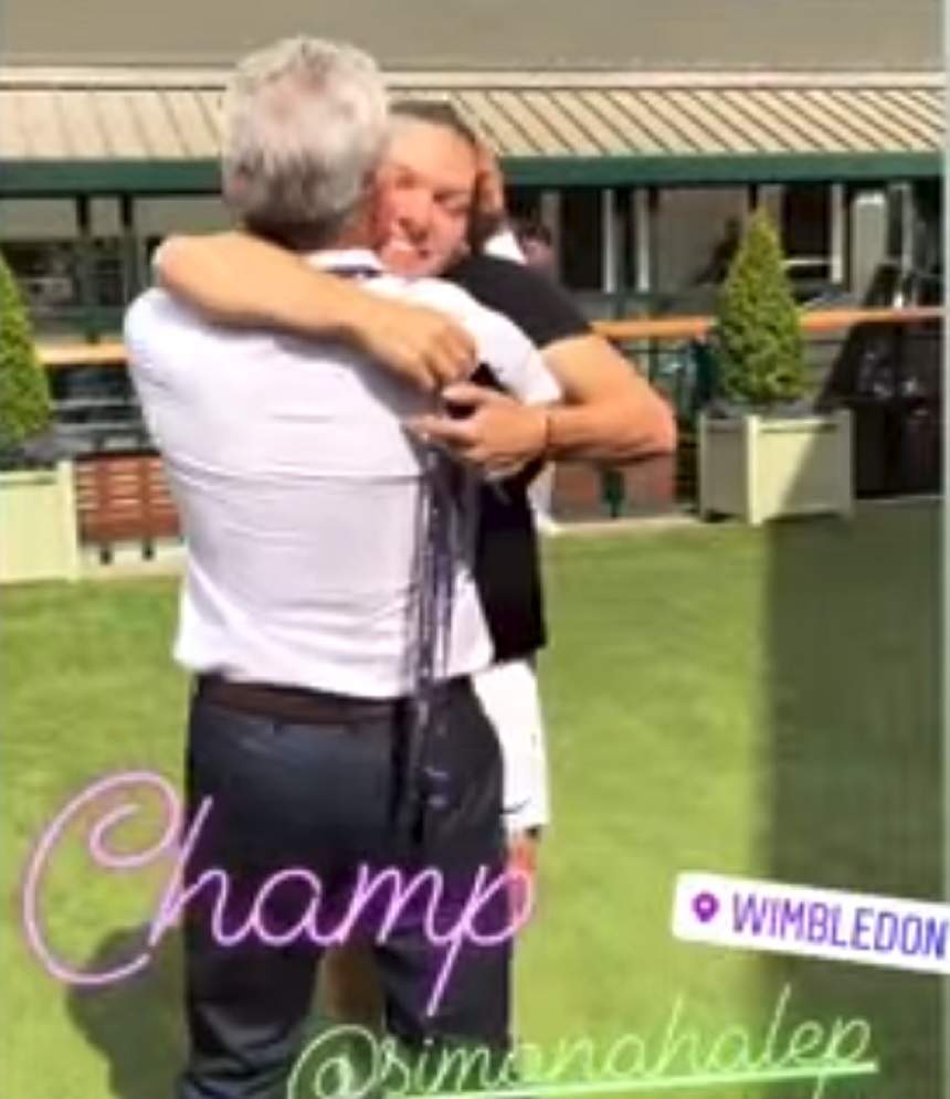 Moment emoționant între Simona Halep și tatăl său, după câștigarea trofeului de la Wimbledon. Cum a reacționat Stere Halep