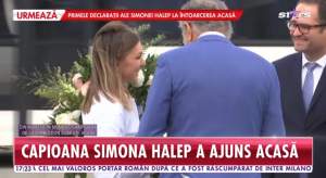 Simona Halep s-a întors în România, după victoria de la Wimbledon