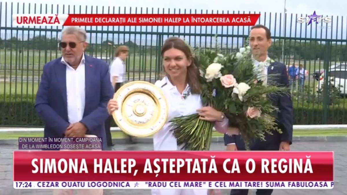 Simona Halep s-a întors în România, după victoria de la Wimbledon