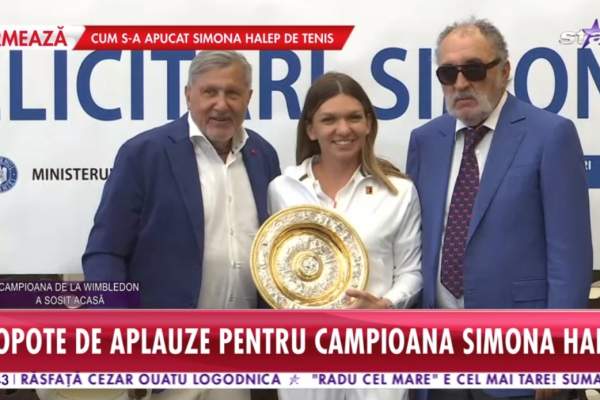 Simona Halep, așteptată la aeroport de Ion Țiriac și Ilie Năstase