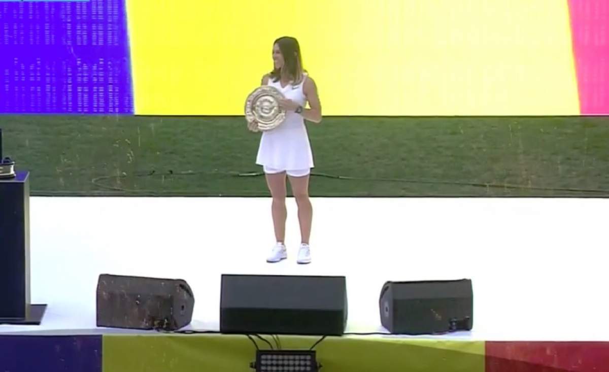 Simona Halep îşi prezintă trofeul de la Wimbledon, pe Arena Naţională! "Mi-aţi făcut o mare bucurie"