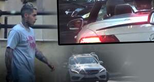 VIDEO PAPARAZZI / Of, şoferie! Şi-a tras decapotabilă greu de parcat. Lino Golden, probleme în trafic