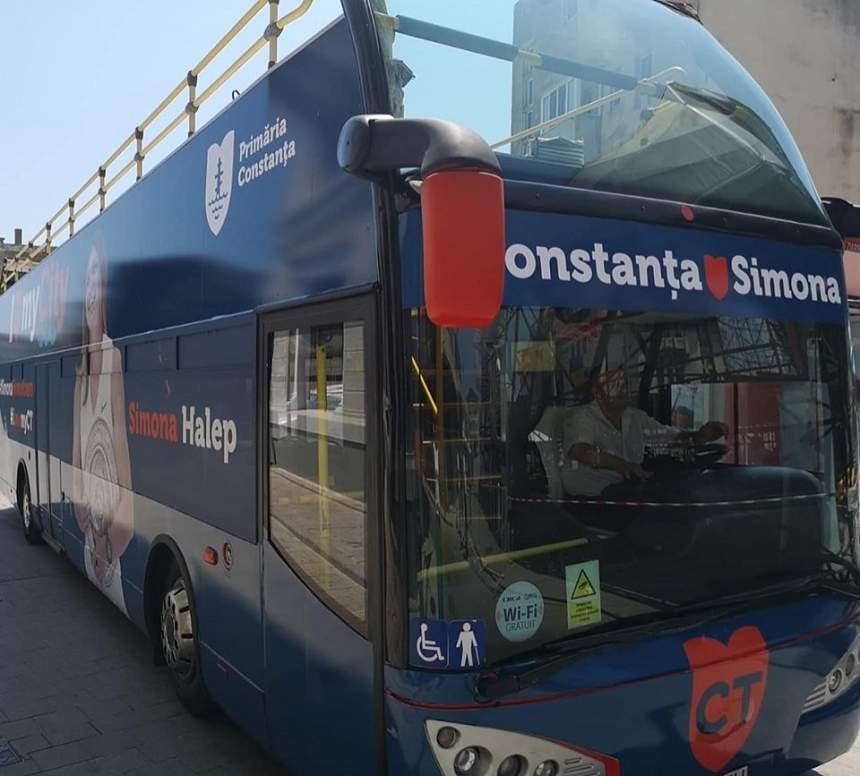 Simona Halep îşi prezintă trofeul de la Wimbledon, la Constanţa! Va defila într-un autobuz etajat personalizat