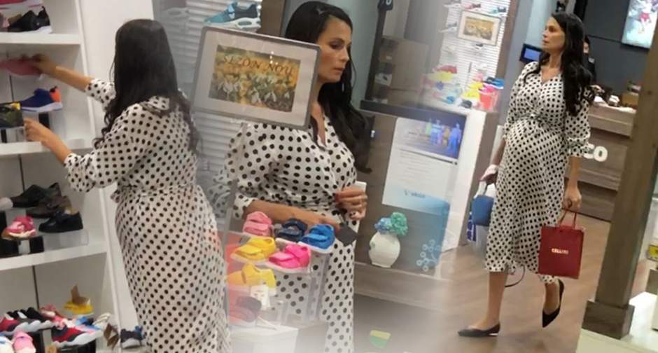 VIDEO PAPARAZZI / Cu burta la gură ia la pas magazinele din mall! Anca Serea, dovada că nimic nu o poate opri din a fi mamă eroină