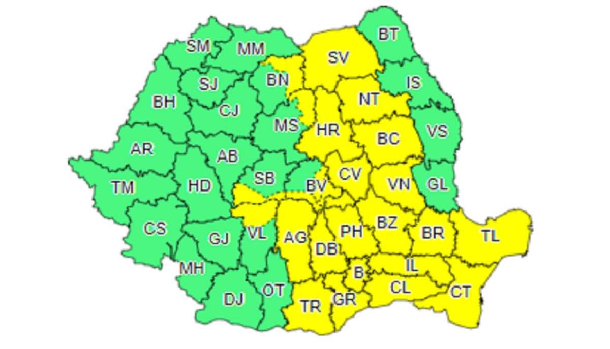 Veşti proaste din partea meteorologilor! E cod galben de vijelii în mai multe zone din ţară