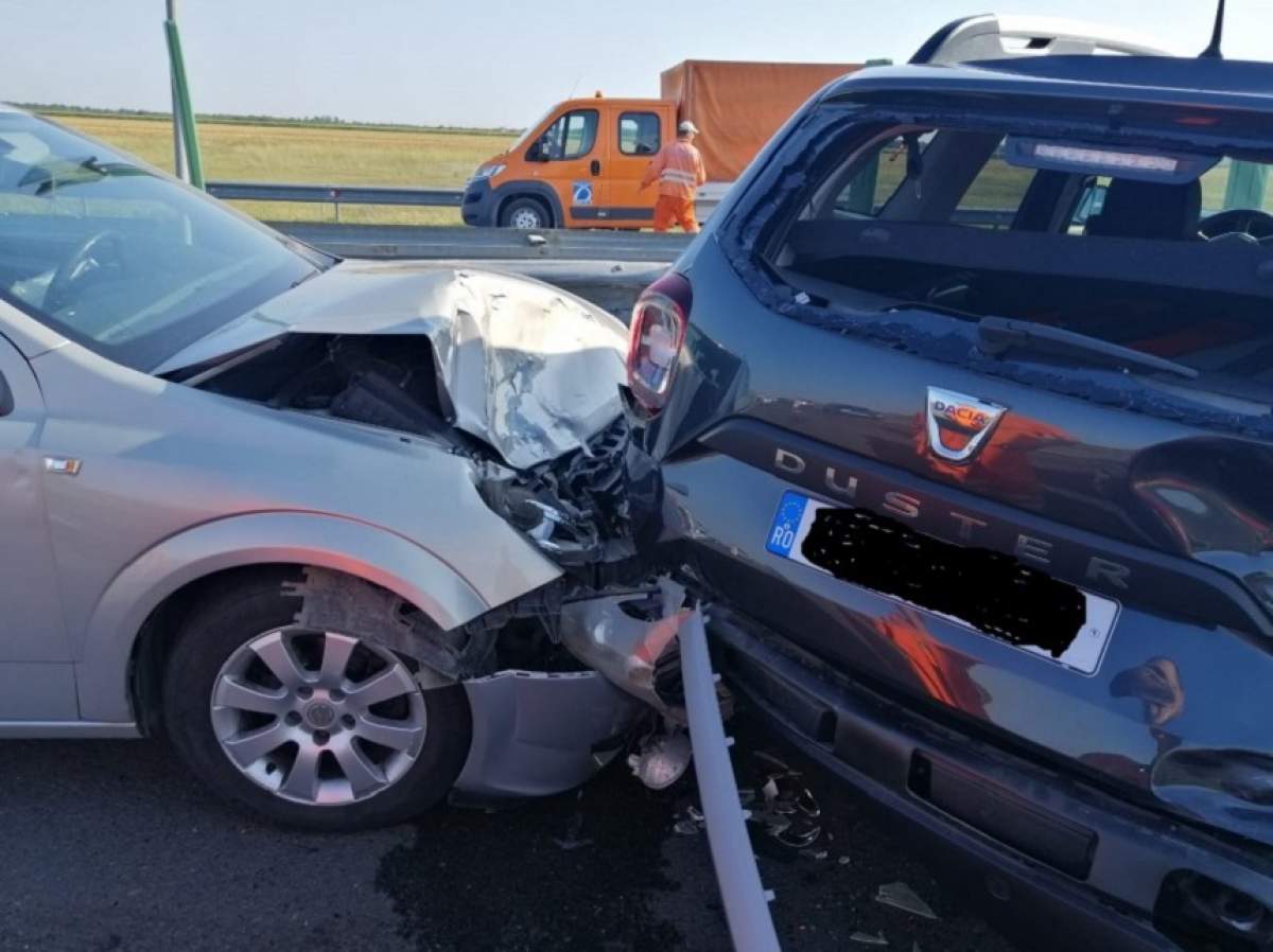 Carambol pe Autostrada Soarelui! O persoană a ajuns la spital