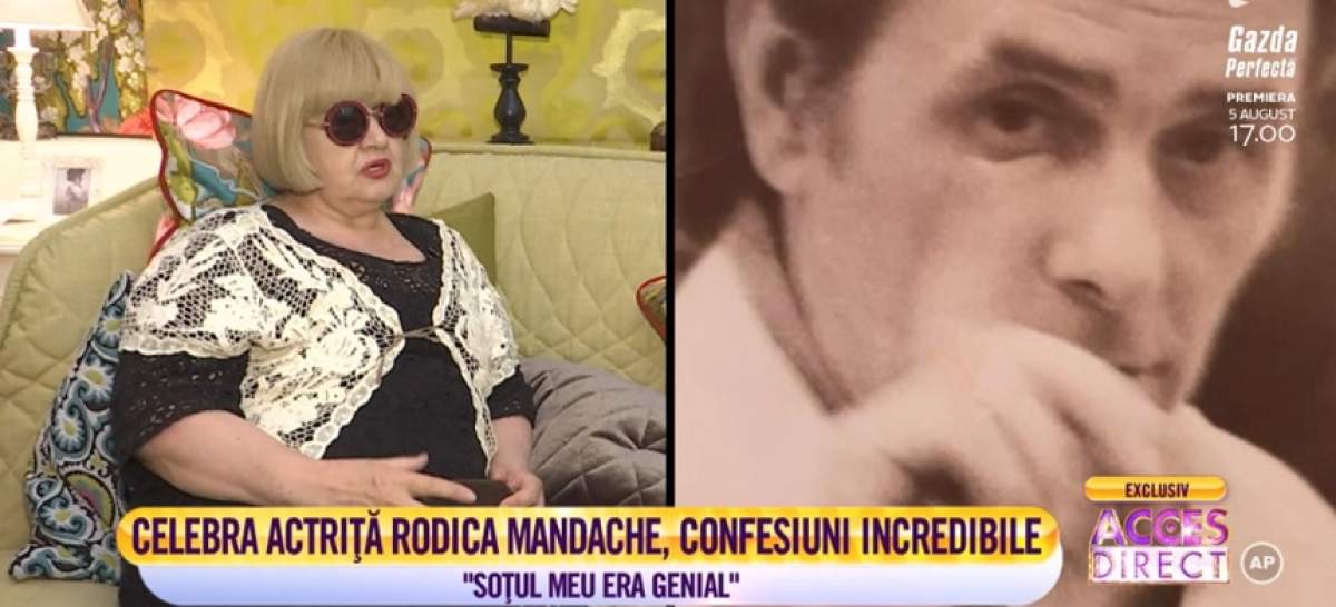 Rodica Mandache, confesiuni dureroase despre moartea soţului: "A fost un şoc". VIDEO