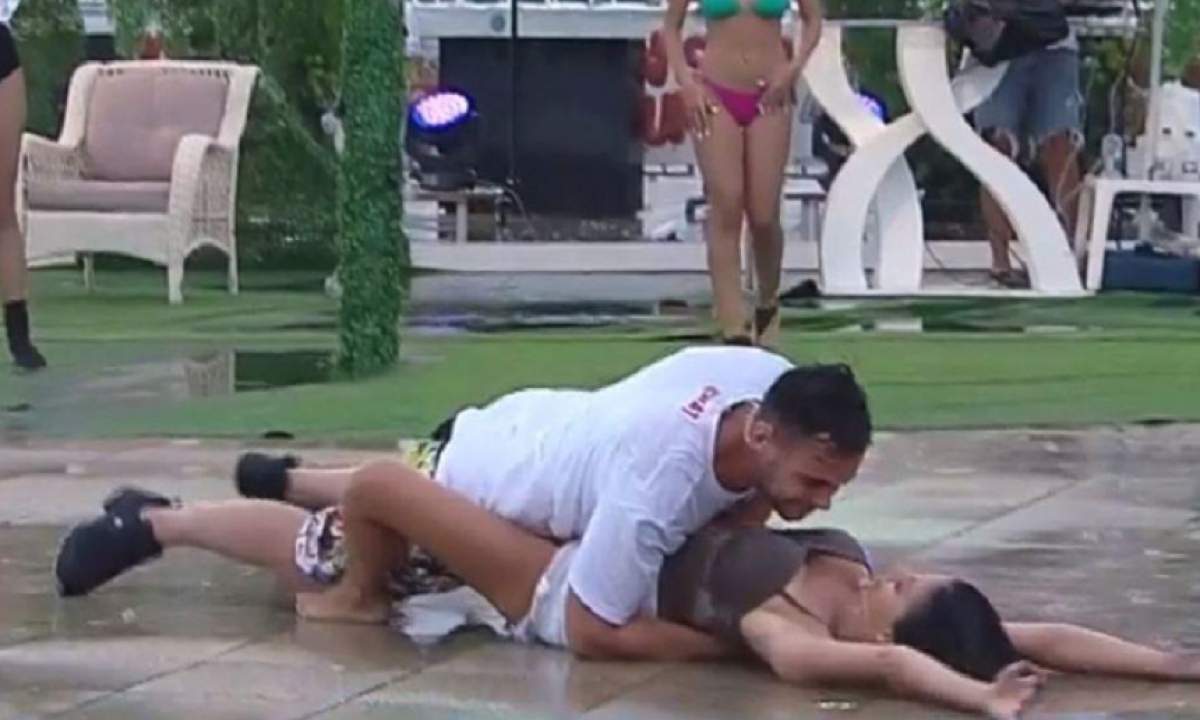 Show incendiar la piscină, în direct! Natalia Mateuț și Mircea Eremia au dansat senzual în ploaie, la Star Matinal