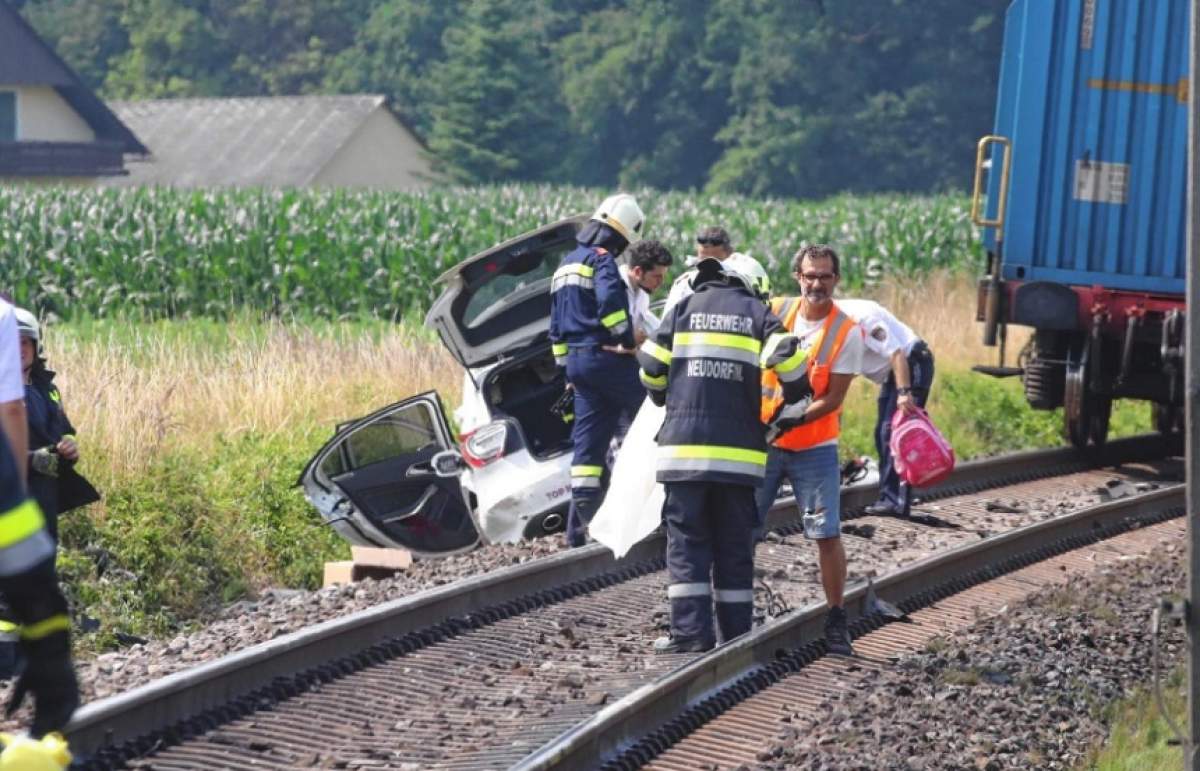 Tragedie românească, în Austria! Soț și soție, morți după ce mașina în care se aflau a fost spulberată de un tren