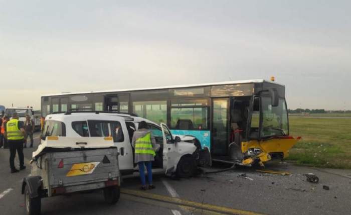 Accident pe aeroportul Otopeni! Patru persoane au fost rănite