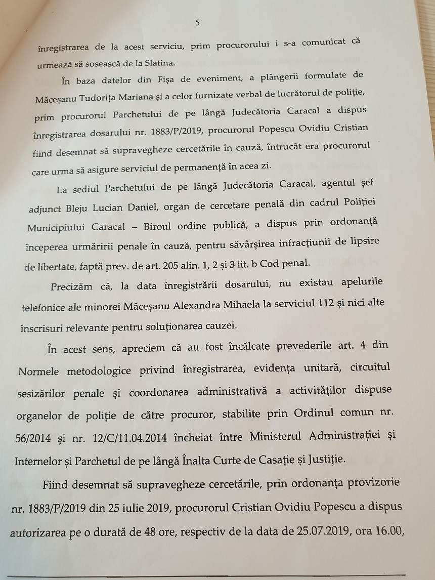 Raportul care spune tot! Anchetatorii ştiau că telefonul de pe care Alexandra a apelat la 112 îi aparţine lui Dincă. FOTO