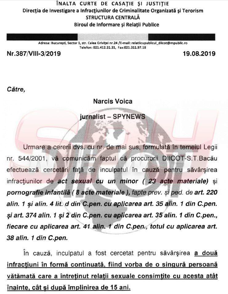 Anunţul şocant făcut de DIICOT: Monstrul pervers a lăsat-o gravidă pe una dintre fete! Document exclusiv