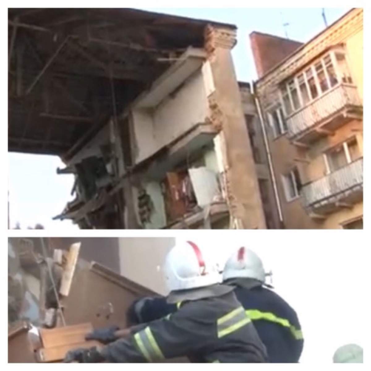 Scara unui bloc cu 4 etaje s-a prăbuşit! Cel puțin două persoane și-au pierdut viața. VIDEO