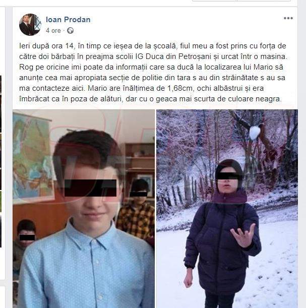 EXCLUSIV / Mesajele înfiorătoare ale unui copil răpit de “poliţişti” şi ascuns peste hotare / “Mi-au zis că mă arestează!”