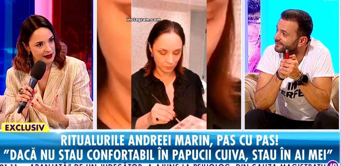 Andreea Marin, despre ritualul său de înfrumuseţare: ''Fiecare om are povestea lui. Îi stă bine în propria ramă''