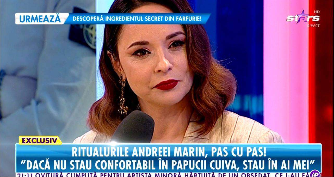 Andreea Marin, despre ritualul său de înfrumuseţare: ''Fiecare om are povestea lui. Îi stă bine în propria ramă''