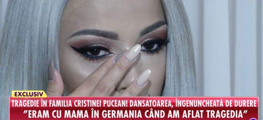 Cristina Pucean este devastată de durere. Dansatoarea a făcut declaraţii cu ochii în lacrimi: ,,El e fericit acolo, este un înger acum''