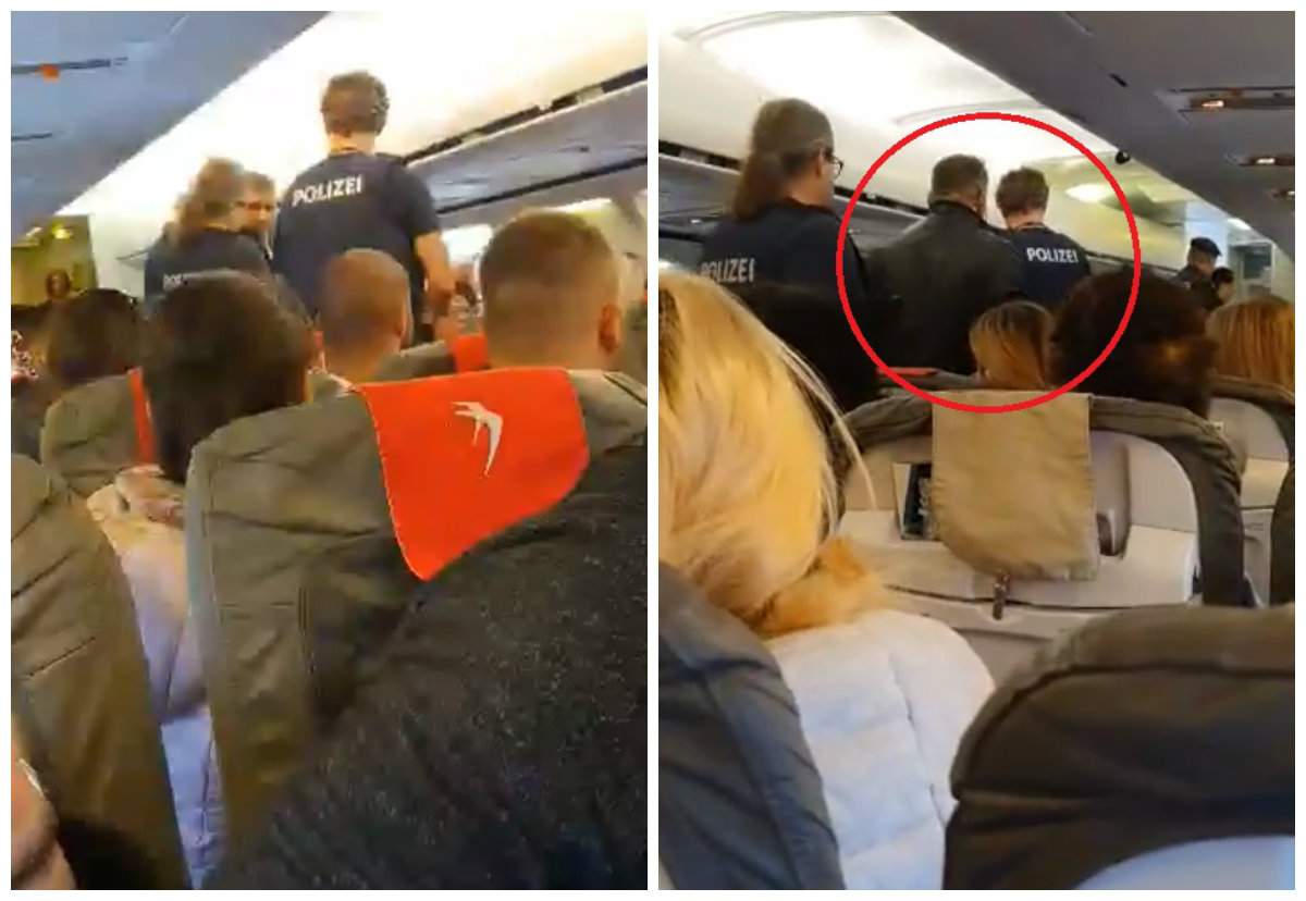 Avion aterizat de urgență la Viena, după ce un pasager român a luat la bătaie o stewardesă. VIDEO