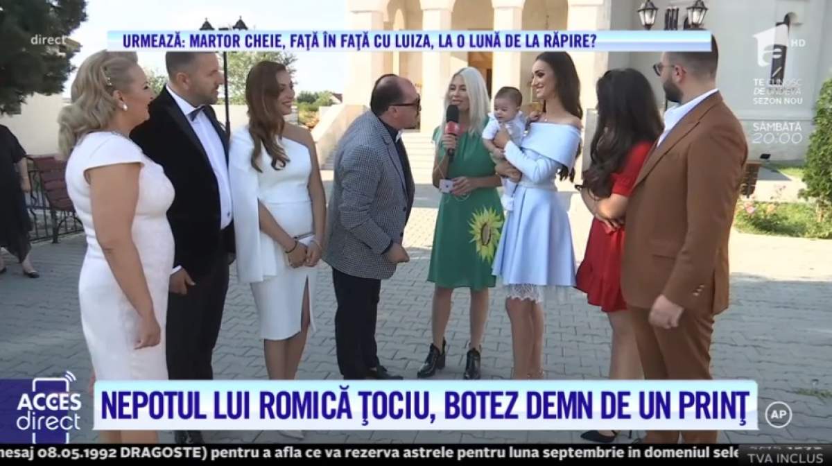 Nepotul lui Romică Țociu, botez demn de un prinț! Primele imagini de la fericitul eveniment. VIDEO