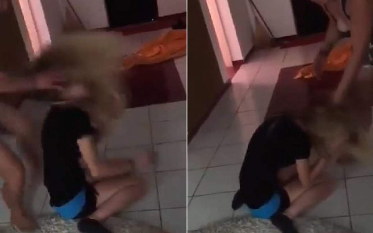 Imagini șocante, devenite virale. O femeie din Dâmbovița își bate cu cruzime bona / VIDEO