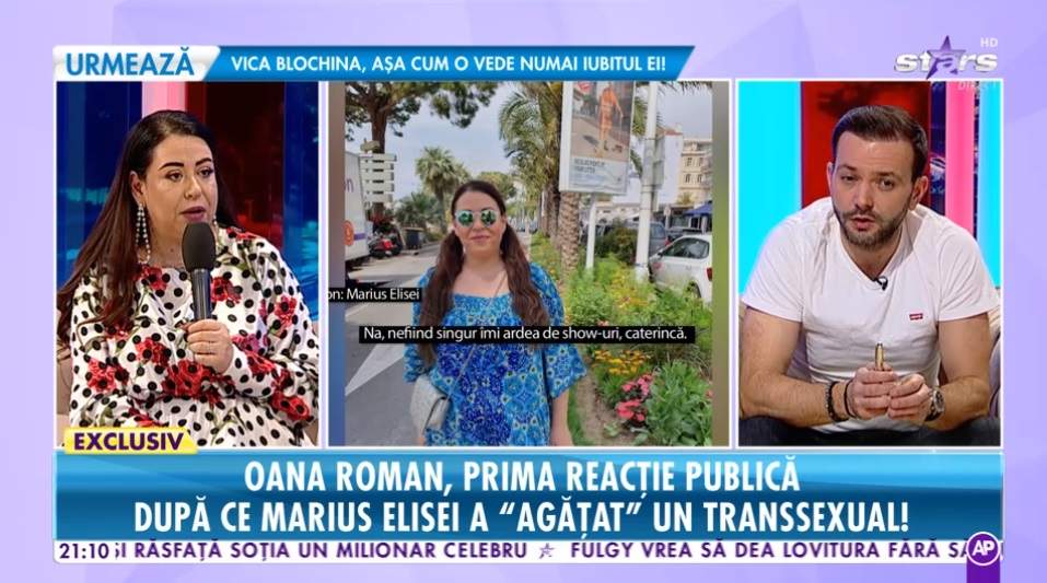 Oana Roman, prima declarație publică după ce Marius Elisei a „agățat” un transsexual