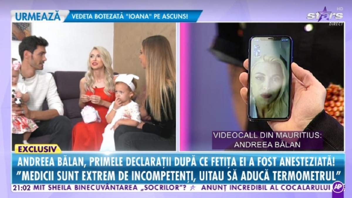 Andreea Bălan, noi detalii despre starea de sănătate a fiicelor sale, după ce mezina a fost anesteziată complet. "Mi-a stat inima în loc, a  fost traumatizant"
