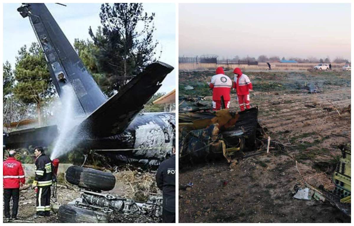 Imagini dezolante cu avionul cu 180 de pasageri, care s-a prăbușit în Iran. Nu există supraviețuitori