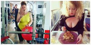 VIDEO / Oana Lis reinventează mersul la sală! Blondina mănâncă covrigi şi ciocolată în timp ce face sport
