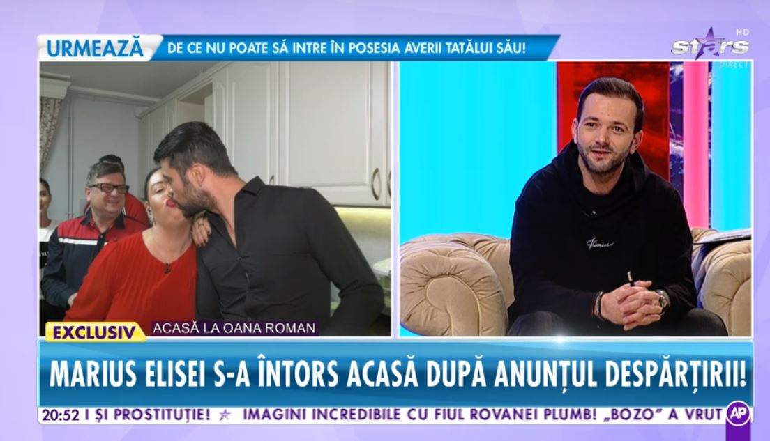 Oana Roman şi Marius Elisei s-au împăcat în direct la Antena Stars! S-au sărutat în văzul tuturor