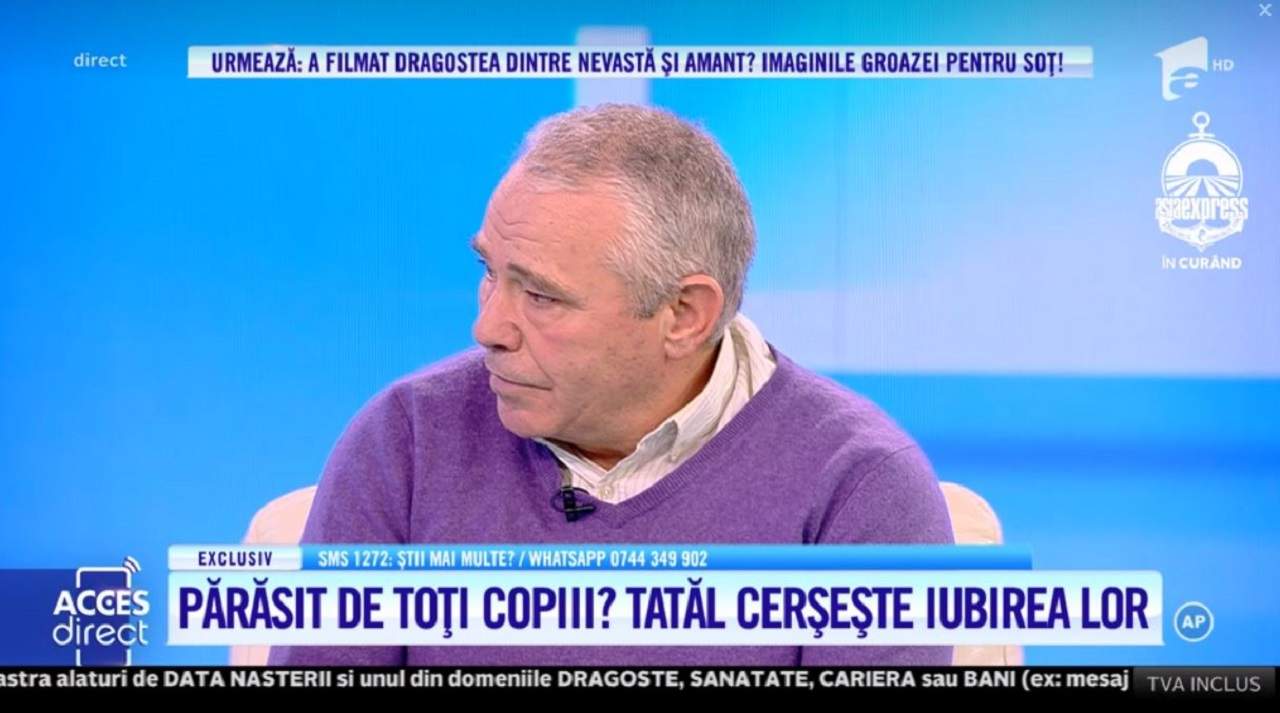 Suferinţa cumplită a unui tată abandonat de proprii copii. Bărbatul susţine că a fost bătut de fiul său. "Mă doare că nu m-au iubit şi nu mă iubesc"