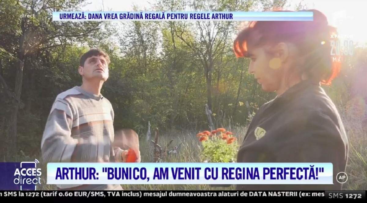 Vulpea Dana și Arthur de la Ceptura, în vizită la cimitir! Cei doi au mers la mormântul bunicii „regelui”: „Am venit cu femeia perfectă” / VIDEO