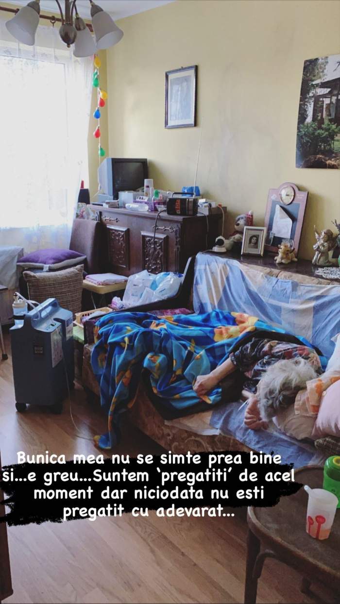 Bunica lui Vlad Gherman, extrem de bolnavă, în pat