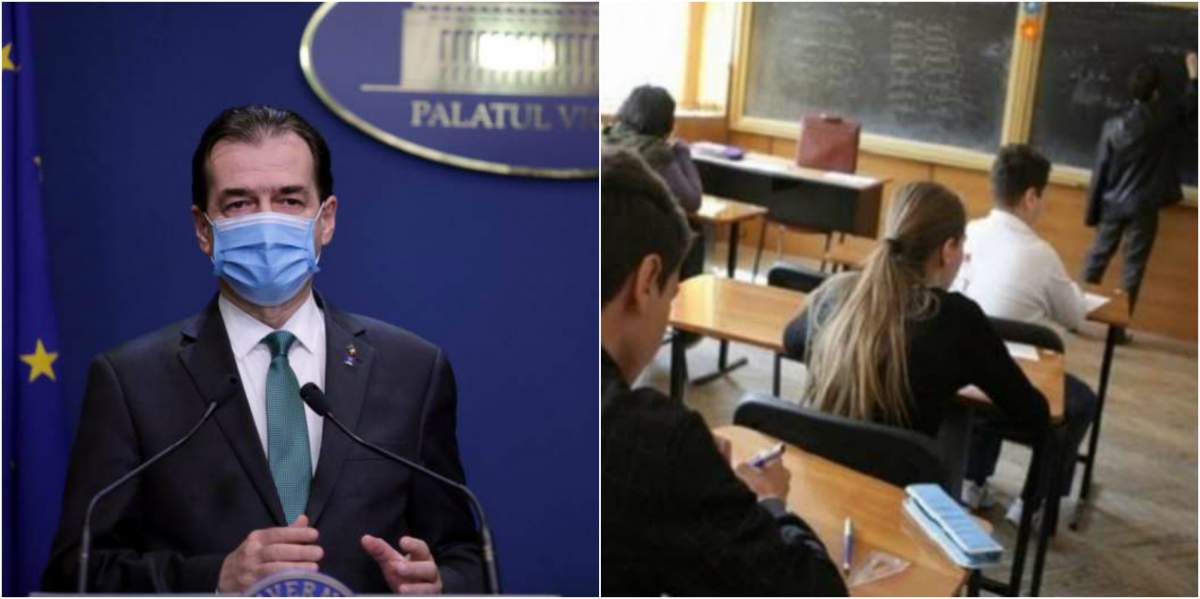 Colaj cu Ludovic Orban și o clasă în care sunt elevi, dar și un profesor