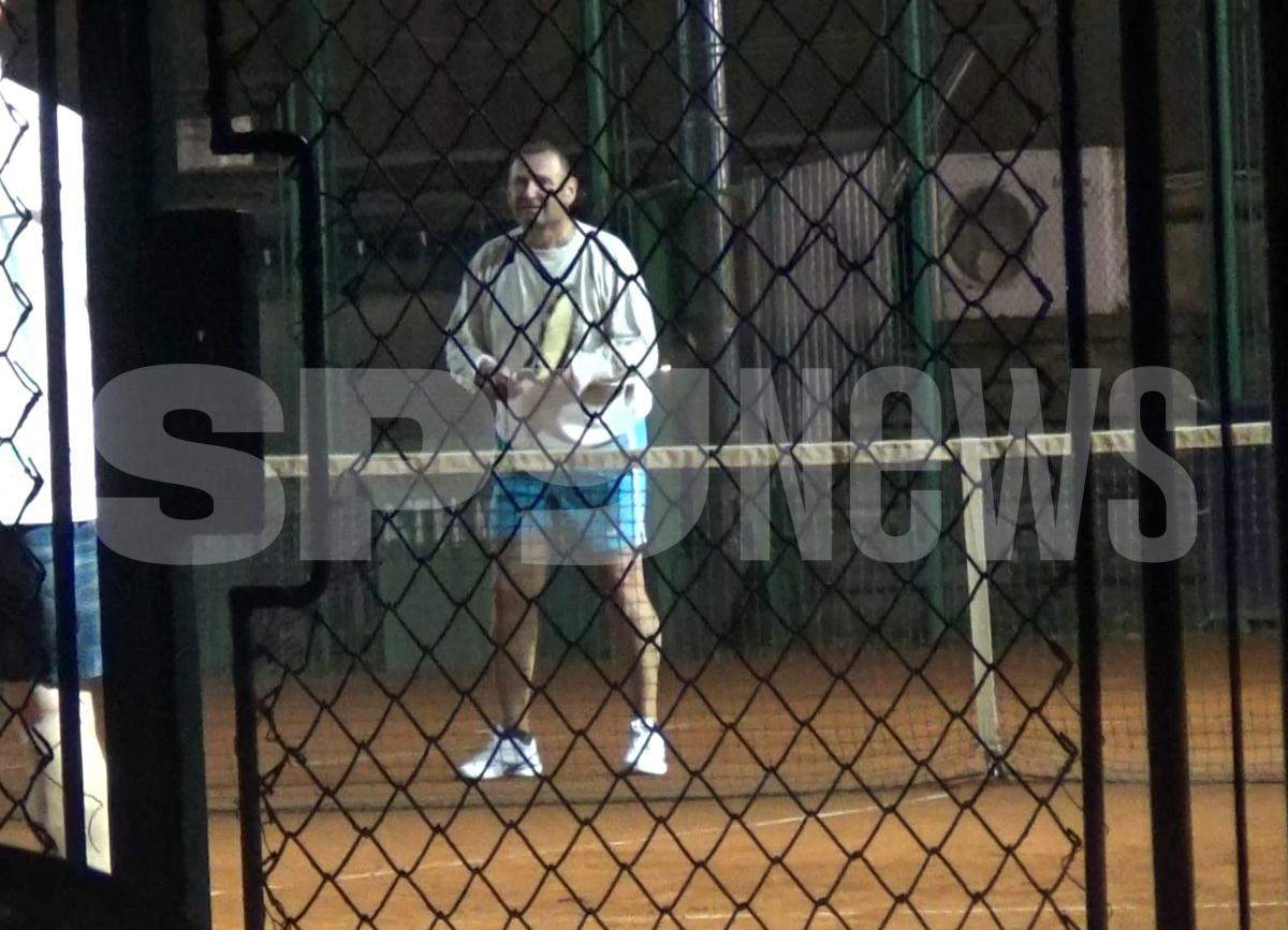 Viorel Cataramă pe terenul de tenis