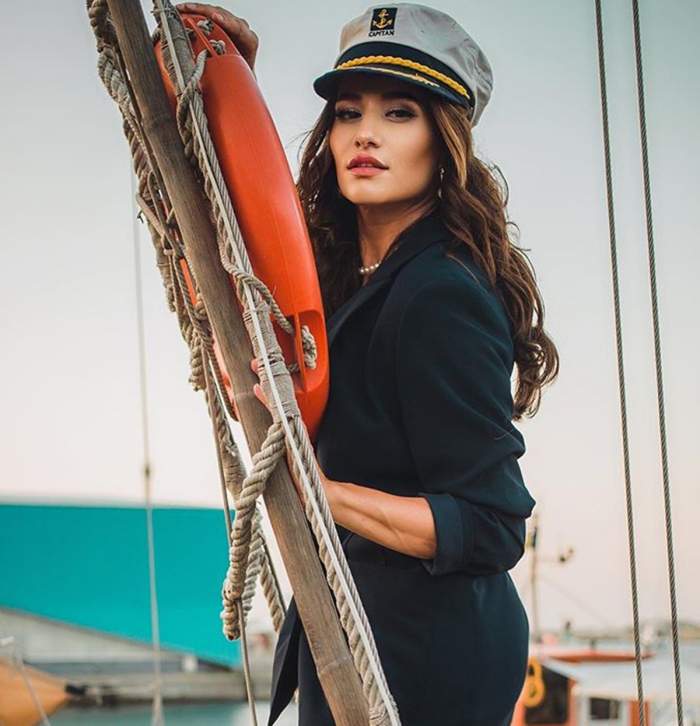 Claudia Pătrășcanu pe barcă
