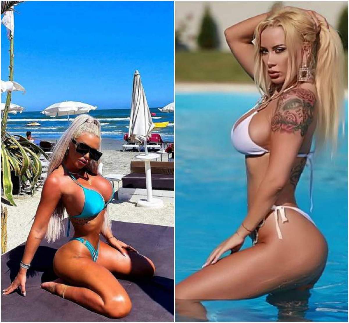 Loredana Chivu si Simona Trasca sunt la piscina, in costume de baie