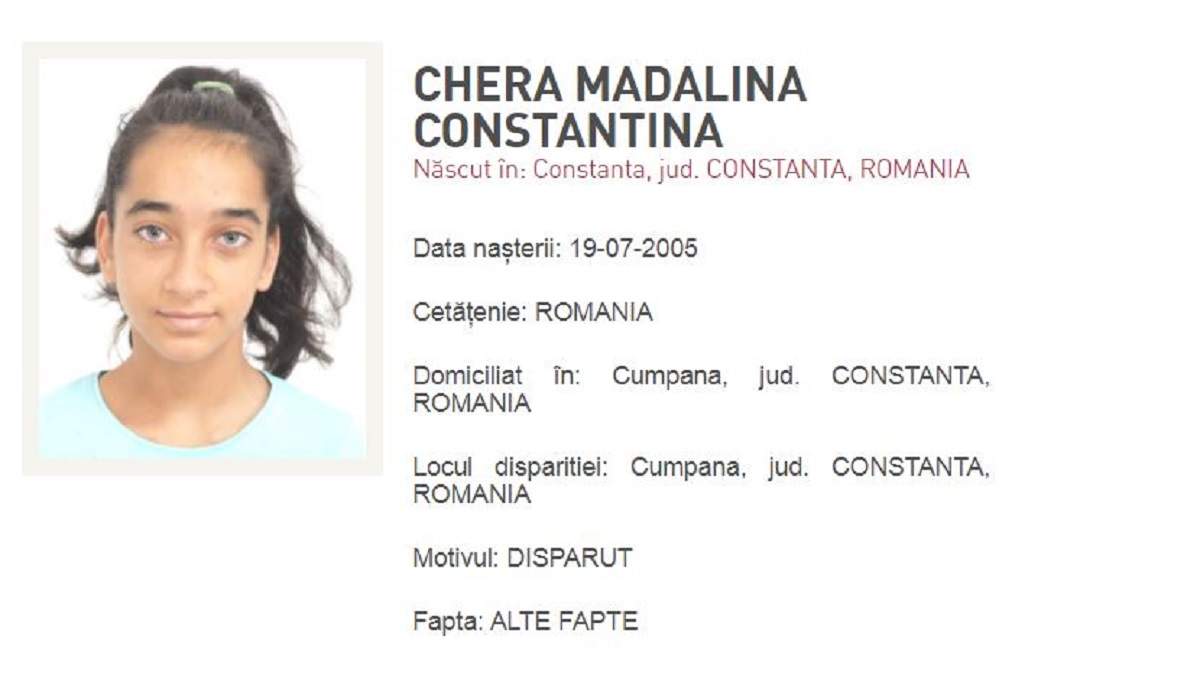 Datele Madalinei Constantina Chera