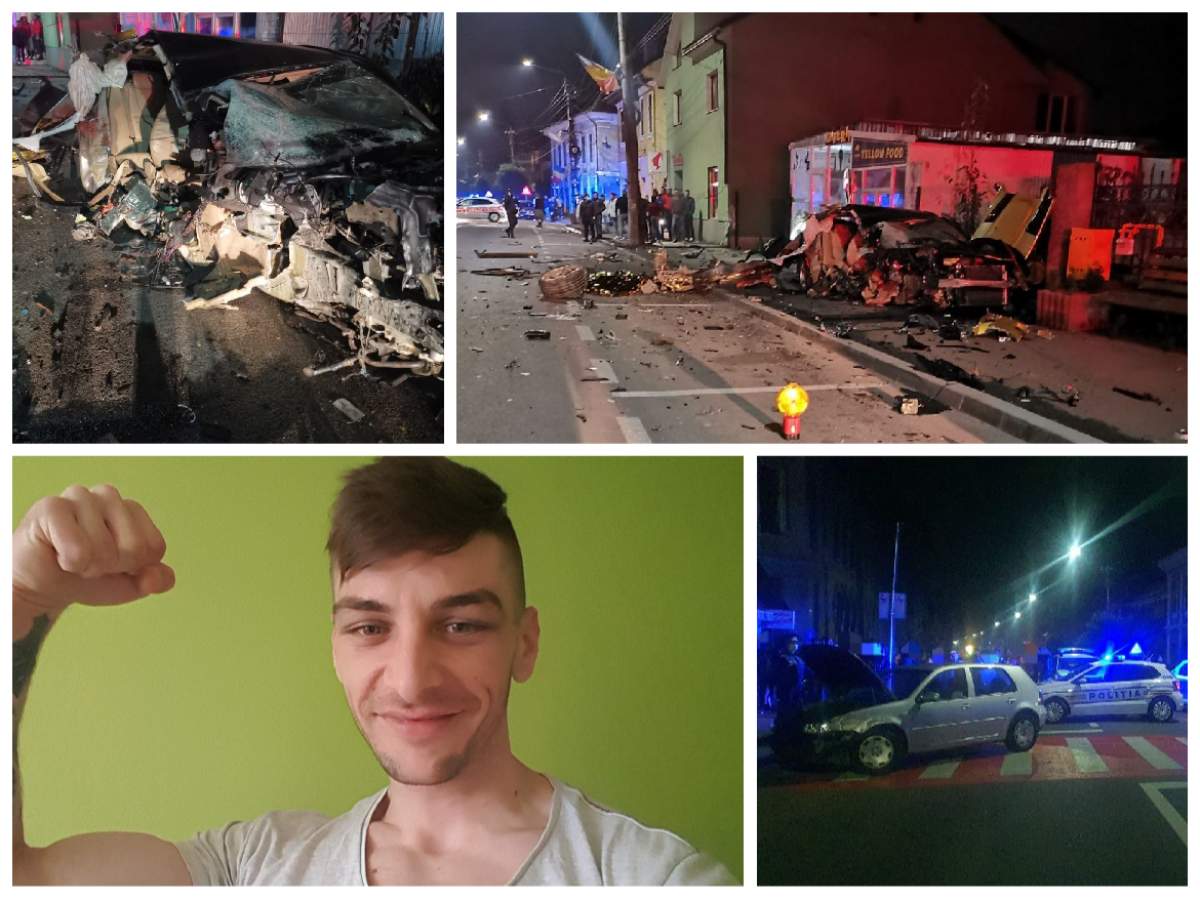 Alin Cicai, zis Bilă, a murit zdrobit într-un accident de mașină, la Năsaud. Soția lui se afla în mașină