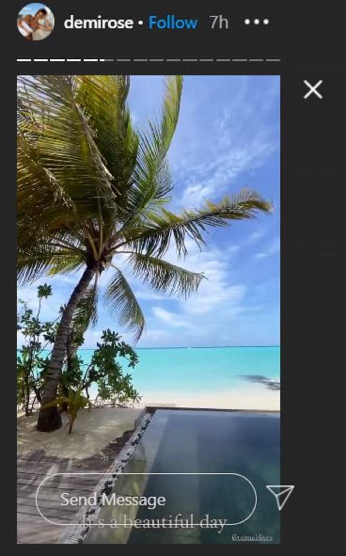 Peisajul din Maldive postat de Demi Rose